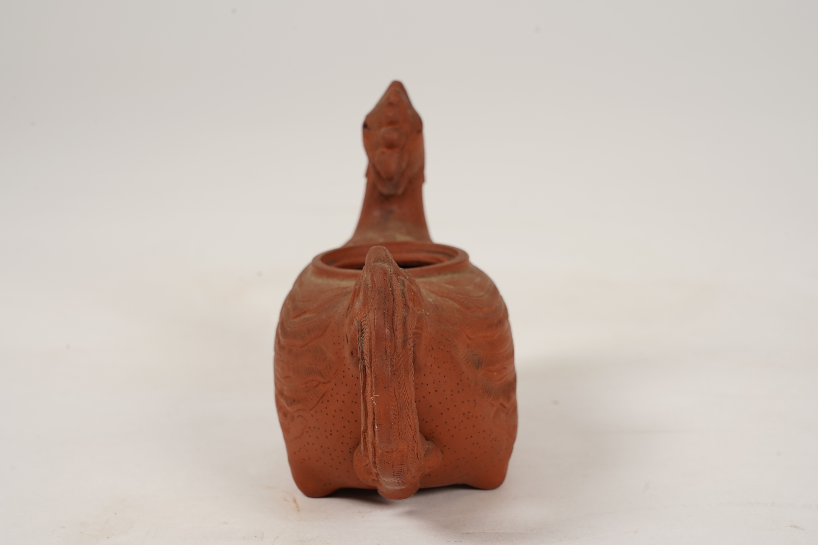 A Chinese Yixing 'Phoenix' teapot, late Qing dynasty